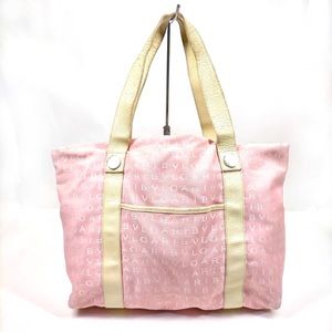 Bvlgari Hand Bag  Pink Canvas ( authentic)